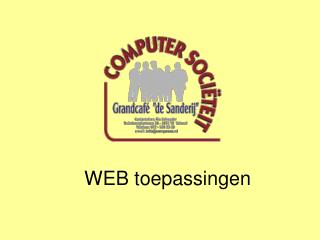 WEB toepassingen