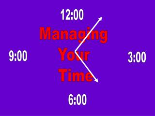 Managing Your Time