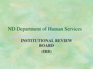 ND Department of Human Services