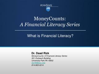 MoneyCounts: A Financial Literacy Series