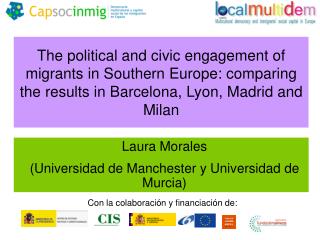 Laura Morales (Universidad de Manchester y Universidad de Murcia)