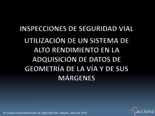 INSPECCIONES DE SEGURIDAD VIAL