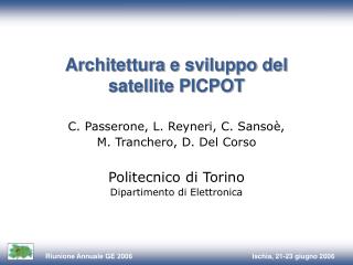 Architettura e sviluppo del satellite PICPOT