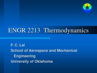 ENGR 2213 Thermodynamics