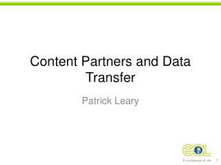 Content Partners and Data Transfer