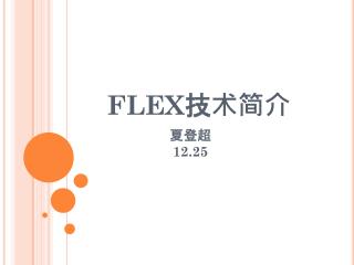 FLEX 技术简介