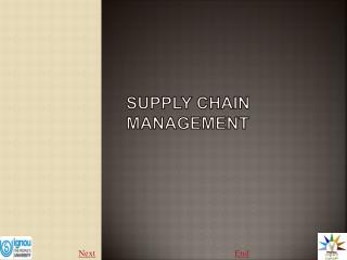 SUPPLY CHAIN MANAGEMENT