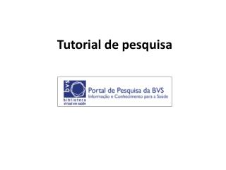 Tutorial de pesquisa