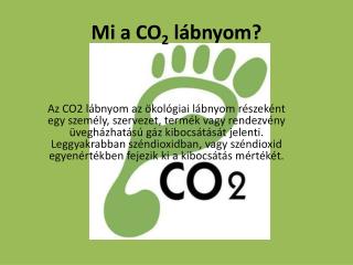 Mi a CO 2 lábnyom?