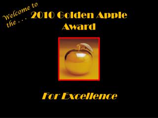 2010 Golden Apple Award