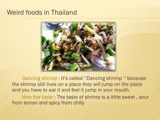 Weird foods in Thailand