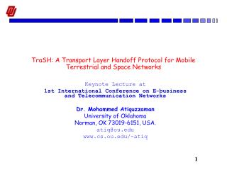 TraSH: A Transport Layer Handoff Protocol for Mobile Terrestrial and Space Networks