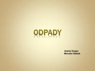 Odpady