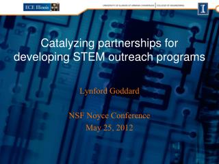 Catalyzing partnerships for developing STEM outreach programs