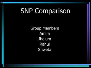 SNP Comparison