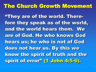 The Church Growth Movement
