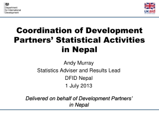 Coordination of Development Partners’ Statistical Activities in Nepal