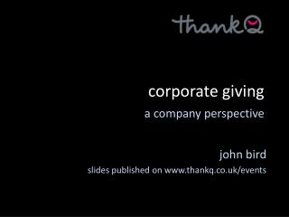 corporate giving