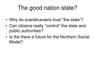 The good nation state?