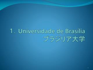 １． Universidade de Brasília ブラジリア大学