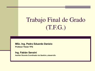 Trabajo Final de Grado (T.F.G.)