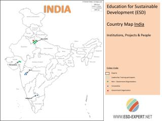 Education for Sustainable Development (ESD) Country Map India Institutions, Projects &amp; People