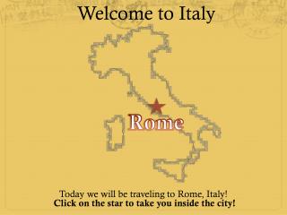 Welcome to Italy