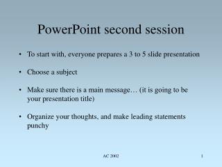 PowerPoint second session