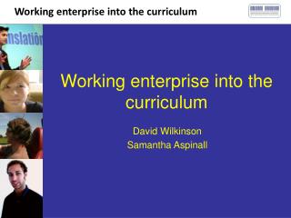 Working enterprise into the curriculum