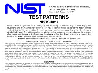 TEST PATTERNS NISTSU02. *