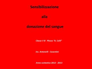 Sensibilizzazione alla donazione del sangue