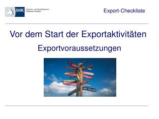 Exportvoraussetzungen