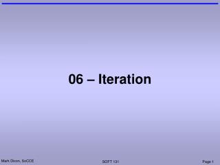 06 – Iteration