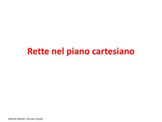 Rette nel piano cartesiano