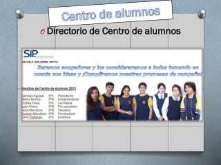 Directorio de Centro de alumnos