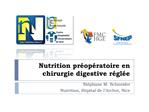 Nutrition pr op ratoire en chirurgie digestive r gl e