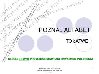 POZNAJ ALFABET