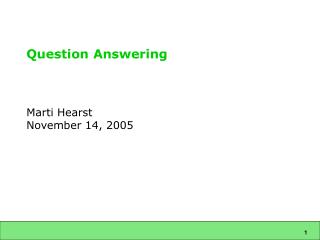 Question Answering