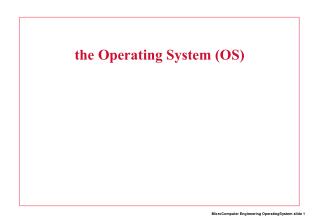 the Operating System (OS)