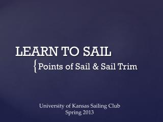 LEARN TO SAIL