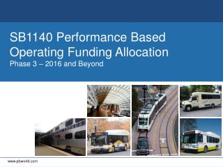 SB1140 Performance Based Operating Funding Allocation Phase 3 – 2016 and Beyond