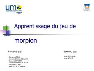 Apprentissage du jeu de morpion