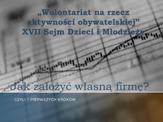 Jak założyć własną firmę?