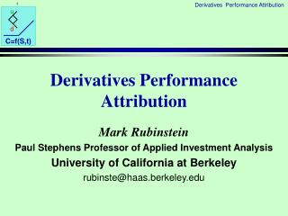 Derivatives Performance Attribution