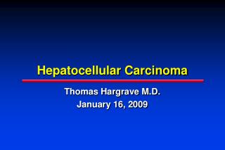 Hepatocellular Carcinoma