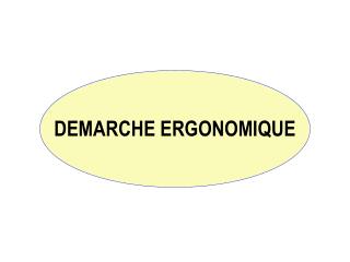 DEMARCHE ERGONOMIQUE