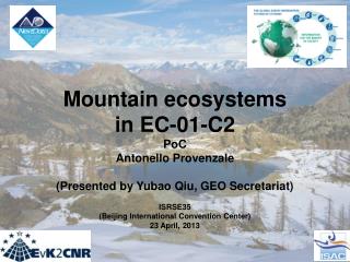 Mountain ecosystems in EC-01-C2 PoC Antonello Provenzale