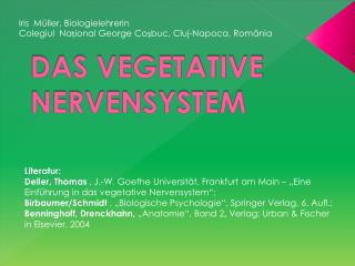 DAS VEGETATIVE NERVENSYSTEM