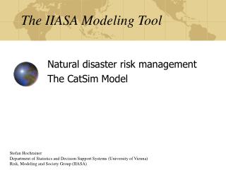 The IIASA Modeling Tool