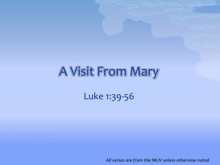 A Visit From Mary